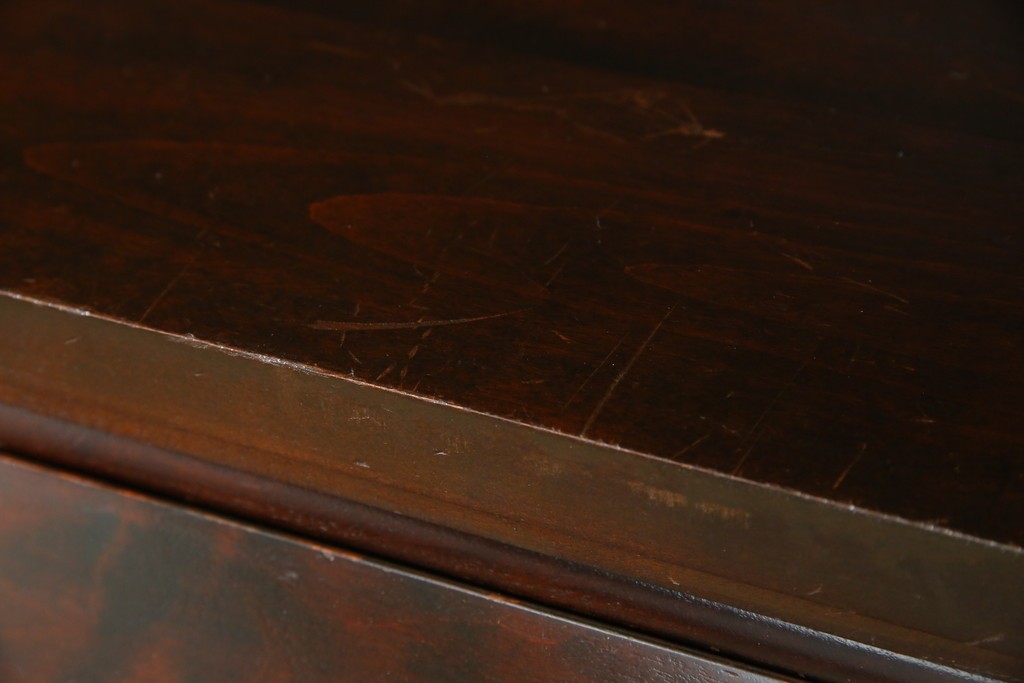 ビンテージ　国産民芸家具　高山デザインのすっきりとした佇まいのビューローブックケース　(R-058118)