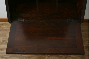 ビンテージ　国産民芸家具　高山デザインのすっきりとした佇まいのビューローブックケース　(R-058118)