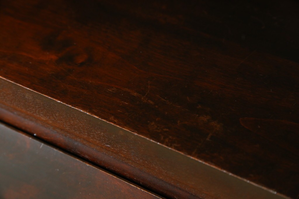 ビンテージ　国産民芸家具　高山デザインのすっきりとした佇まいのビューローブックケース　(R-058118)