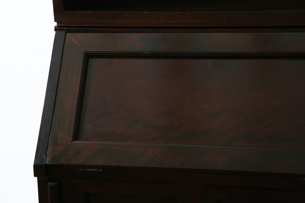 ビンテージ　国産民芸家具　高山デザインのすっきりとした佇まいのビューローブックケース　(R-058118)