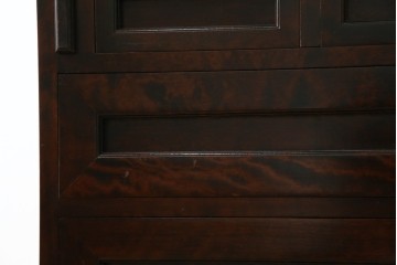 ビンテージ　国産民芸家具　高山デザインのすっきりとした佇まいのビューローブックケース　(R-058118)