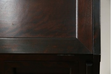 ビンテージ　国産民芸家具　高山デザインのすっきりとした佇まいのビューローブックケース　(R-058118)