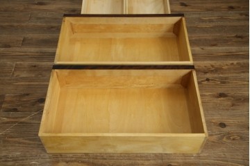 ビンテージ　国産民芸家具　高山デザインのすっきりとした佇まいのビューローブックケース　(R-058118)