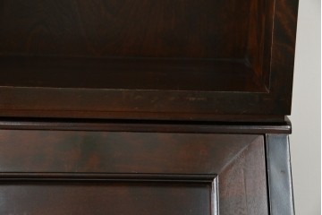 ビンテージ　国産民芸家具　高山デザインのすっきりとした佇まいのビューローブックケース　(R-058118)