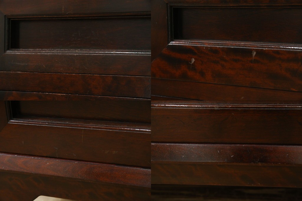 ビンテージ　国産民芸家具　高山デザインのすっきりとした佇まいのビューローブックケース　(R-058118)