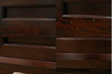 ビンテージ　国産民芸家具　高山デザインのすっきりとした佇まいのビューローブックケース　(R-058118)