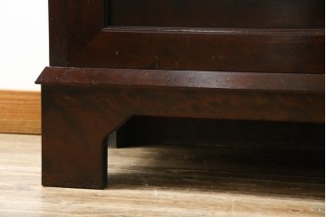 ビンテージ　国産民芸家具　高山デザインのすっきりとした佇まいのビューローブックケース　(R-058118)