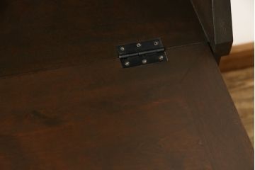 ビンテージ　国産民芸家具　高山デザインのすっきりとした佇まいのビューローブックケース(ライティングビューロー、ブックシェルフ、本棚、収納棚、ワークデスク、在宅ワーク、在宅用、ヴィンテージ)(R-058119)