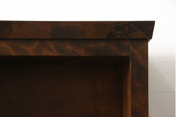 ビンテージ　国産民芸家具　高山デザインのすっきりとした佇まいのビューローブックケース(ライティングビューロー、ブックシェルフ、本棚、収納棚、ワークデスク、在宅ワーク、在宅用、ヴィンテージ)(R-058119)