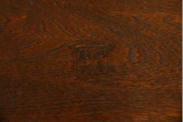 希少!!　絶版品　中古　美品　駿河民芸　欅(ケヤキ)材　四つ割り菱透かしが目を引く座椅子2脚セット(座イス、座いす)(R-058124)