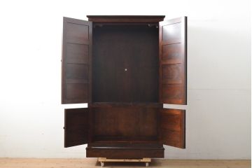 中古　美品　松本民芸家具　希少!!　アイディア次第で使い方色々出来る特注キャビネット(食器棚、戸棚、収納棚、本棚、本箱、ブックケース)(R-058126)