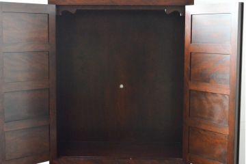 中古　美品　松本民芸家具　希少!!　アイディア次第で使い方色々出来る特注キャビネット(食器棚、戸棚、収納棚、本棚、本箱、ブックケース)(R-058126)