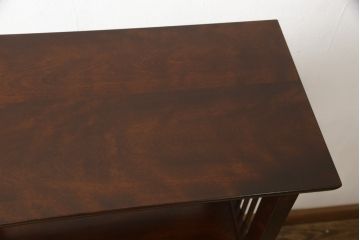 中古　美品　松本民芸家具　特注サイズ　#117型書棚　空間に取り入れやすいスリムなサイズが嬉しいブックシェルフ(オープンラック、本棚、飾り棚、陳列棚)(R-058127)