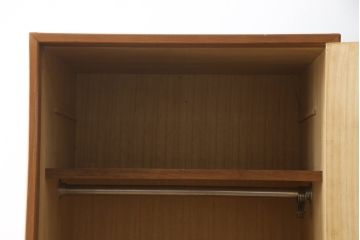 希少　北欧デザイン　和製ヴィンテージ　スリムでシンプルながら収納力抜群のワードローブ(ビンテージ、洋服タンス、収納棚)(R-058129)