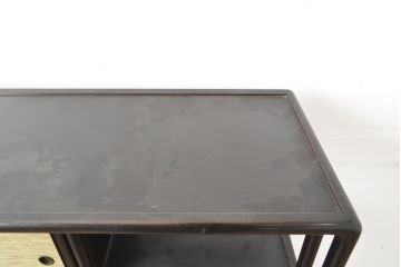 和製アンティーク　総シタン(紫檀)　品のある佇まいが魅力的な飾り棚(茶棚、戸棚、収納棚、陳列棚)(R-058130)