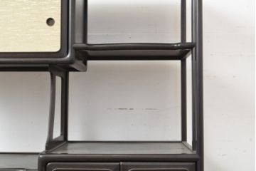 和製アンティーク　総シタン(紫檀)　品のある佇まいが魅力的な飾り棚(茶棚、戸棚、収納棚、陳列棚)(R-058130)