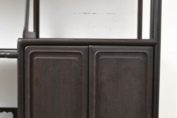 和製アンティーク　総シタン(紫檀)　品のある佇まいが魅力的な飾り棚(茶棚、戸棚、収納棚、陳列棚)(R-058130)