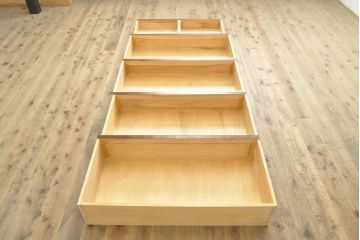 中古　美品　国産　職人手造り　松本民芸風　整理タンス(高山デザイン、衣装箪笥、チェスト、引き出し)(R-058134)