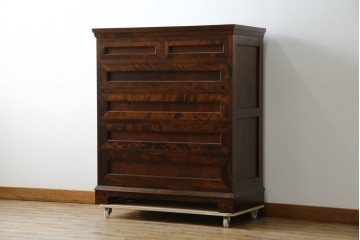 中古　美品　国産　職人手造り　松本民芸風　整理タンス　(R-058135)