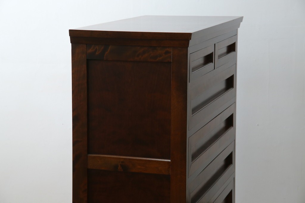 中古　美品　国産　職人手造り　松本民芸風　整理タンス　(R-058135)