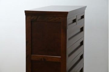 中古　美品　国産　職人手造り　松本民芸風　整理タンス　(R-058135)