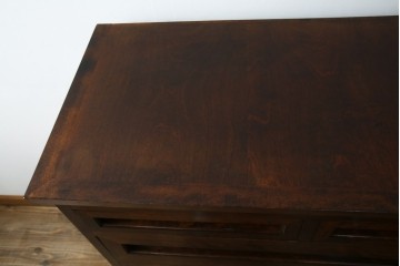 中古　美品　国産　職人手造り　松本民芸風　整理タンス　(R-058135)