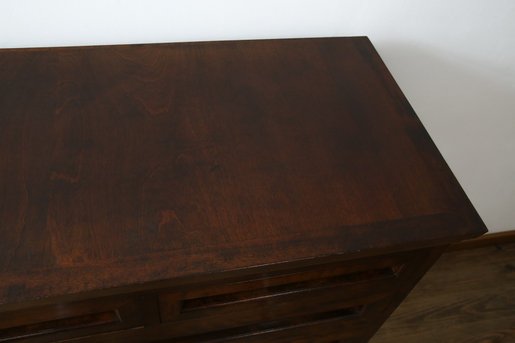 中古　美品　国産　職人手造り　松本民芸風　整理タンス　(R-058135)