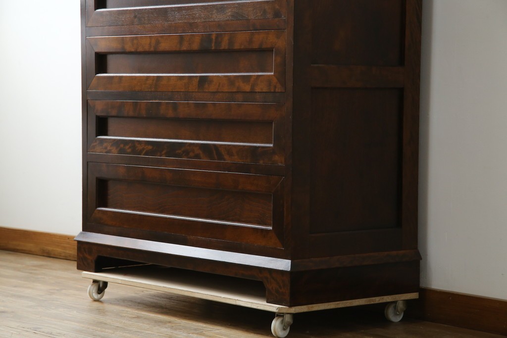 中古　美品　国産　職人手造り　松本民芸風　整理タンス　(R-058135)