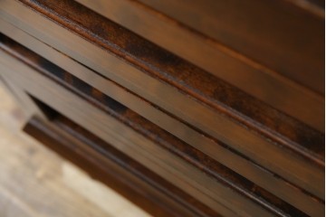 中古　美品　国産　職人手造り　松本民芸風　整理タンス　(R-058135)