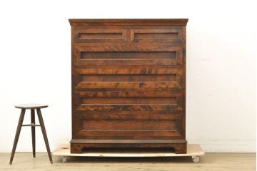 中古　美品　国産　職人手造り　松本民芸風　整理タンス(高山デザイン、衣装箪笥、チェスト、引き出し)(R-058135)