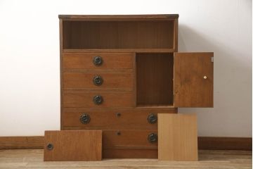 中古　美品　屋久杉　和の空間づくりに取り入れたい収納棚(チェスト、和タンス、収納箪笥)(R-058138)