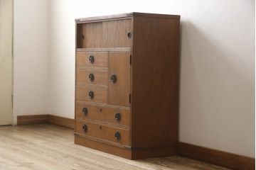 中古　美品　屋久杉　和の空間づくりに取り入れたい収納棚(チェスト、和タンス、収納箪笥)(R-058138)