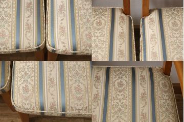 中古　美品　横浜クラシック家具　ダニエル(Daniel)　収納棚付き!　低めサイズのダイニングテーブルとチェア4脚セット(ダイニングチェア、アームチェア、椅子、ダイニングセット、4人掛け)(定価約100万円)(R-058145)