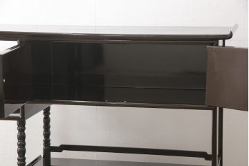 中古　美品　高級品　繊細な孔雀の螺鈿(らでん)細工が美しい飾り棚(定価約120万円)(収納棚、戸棚、茶棚)(R-058147)