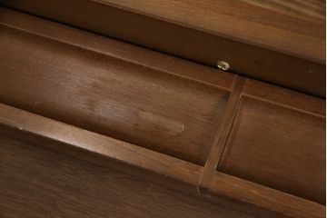 中古　美品　アメリカ高級家具　ヒッコリーホワイト(HICKORY WHITE)　クラシカルな雰囲気を醸し出すアンティーク調デスク(定価約100万円)(両袖机、ワークデスク、在宅ワーク用、テーブル)(R-058148)