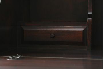中古　美品　カバ材　北の匠　山室家具製作所　希少な絶版品!風格ある存在感のライティングビューロー(デスク、両袖机、ワークデスク、在宅ワーク)(R-058150)