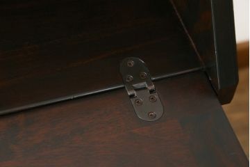 中古　美品　カバ材　北の匠　山室家具製作所　希少な絶版品!風格ある存在感のライティングビューロー(デスク、両袖机、ワークデスク、在宅ワーク)(R-058150)