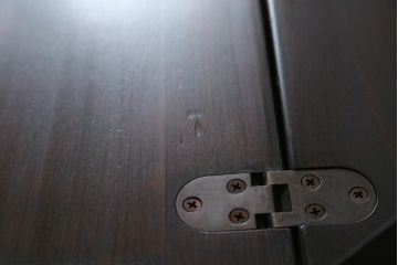 中古　美品　カバ材　北の匠　山室家具製作所　希少な絶版品!風格ある存在感のライティングビューロー(デスク、両袖机、ワークデスク、在宅ワーク)(R-058150)
