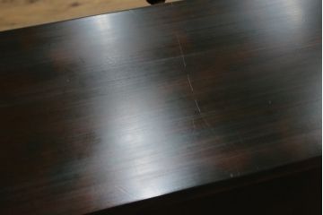 中古　美品　カバ材　北の匠　山室家具製作所　希少な絶版品!風格ある存在感のライティングビューロー(デスク、両袖机、ワークデスク、在宅ワーク)(R-058150)