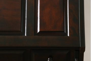 中古　美品　カバ材　北の匠　山室家具製作所　希少な絶版品!風格ある存在感のライティングビューロー(デスク、両袖机、ワークデスク、在宅ワーク)(R-058150)