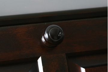 中古　美品　カバ材　北の匠　山室家具製作所　希少な絶版品!風格ある存在感のライティングビューロー(デスク、両袖机、ワークデスク、在宅ワーク)(R-058150)