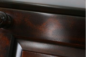 中古　美品　カバ材　北の匠　山室家具製作所　希少な絶版品!風格ある存在感のライティングビューロー(デスク、両袖机、ワークデスク、在宅ワーク)(R-058150)