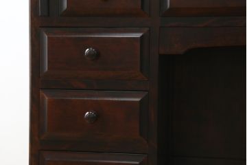 中古　美品　カバ材　北の匠　山室家具製作所　希少な絶版品!風格ある存在感のライティングビューロー(デスク、両袖机、ワークデスク、在宅ワーク)(R-058150)