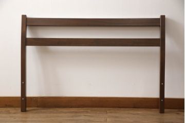 中古　美品　CONDE HOUSE(カンディハウス)　ウォールナット　アルプ LD　背もたれ取り外しOK!　ユニークなデザインとレッドカラーが目を惹くソファーベッド(2人掛けソファ、ダイニングチェア、ダイニングソファ)(定価約30万円)(R-058153)