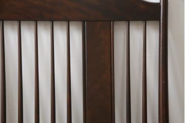 中古　美品　松本民芸家具　H型　すっきりと洗練されたシルエットのスピンドルバックベンチ(長椅子、いす、イス)(R-058154)