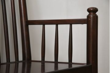 中古　美品　松本民芸家具　H型　すっきりと洗練されたシルエットのスピンドルバックベンチ(長椅子、いす、イス)(R-058154)