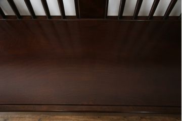 中古　美品　松本民芸家具　H型　すっきりと洗練されたシルエットのスピンドルバックベンチ(長椅子、いす、イス)(R-058154)