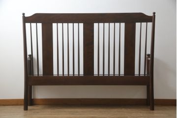中古　美品　松本民芸家具　H型　すっきりと洗練されたシルエットのスピンドルバックベンチ(長椅子、いす、イス)(R-058154)