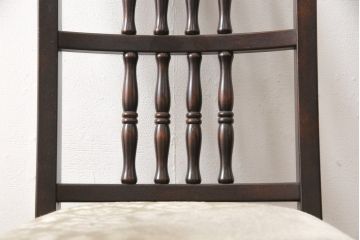 和製ビンテージ　民芸家具　凝ったつくりのスピンドルダイニングチェア(椅子、いす、イス、ヴィンテージ)(R-058165)