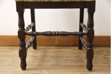 和製ビンテージ　民芸家具　凝ったつくりのスピンドルダイニングチェア(椅子、いす、イス、ヴィンテージ)(R-058165)